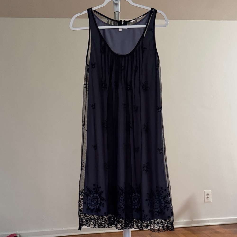 Rebecca Taylor Midnight Blue Lace Cocktail Dress